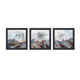 Random Multicolor Abstract Paintings, Set Of 3 ( 8 Inch X 8 Inch-3)