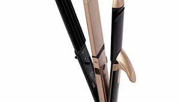 Vega 3 In 1 Hair Styler, Straightener, Curler & Crimper (Vhscc-01), Black