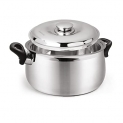 Signoraware Hot Delight Casserole With Handles Belly Shape Insulated Stainless Steel, Insulated Thermal Serving Bowl, Elegant Hot Pot Food Warmer/Cooler For Long Duration, 2100Ml, Set Of 1, Silver
