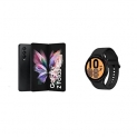 Samsung Galaxy Z Fold3 5G (Phantom Black, 12Gb Ram, 256Gb Storage) + Galaxy Watch4 Bluetooth(44Mm, Black, Compatible With Android Only)