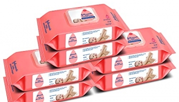 Johnson’S Baby Skincare Wipes With Lid, 72S Twin Pack (Buy 2 Get 1 Free) (432 Wet Wipes), White