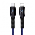 Ptron Solero Evo 2.4A Type-C To Ios Device Data & Fast Charging Cable, 480Mbps Data Sync, Strong & Durable 1.2 Meter Long Usb Cable- (Blue)