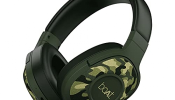 Boat Rockerz 550 Upto 20 Hours Playback, 50Mm Drivers, Soft Padded Ear Cushions And Physical Noise Isolation Bluetooth Wireless Over Ear Headphones With Mic (Army Green)