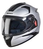Steelbird Hi-Gn Sbh-17 Robot Glossy Glass Helmet With Plain Visor (Silver, 560Mm, Small)