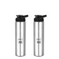 Pigeon Stainless Steel Inox Hydra 750 Drinking Water Bottle 700 Ml Pack Of 2 Combo – Silver