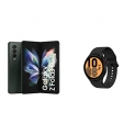 Samsung Galaxy Z Fold3 5G (Phantom Green, 12Gb Ram, 256Gb Storage) + Galaxy Watch4 Bluetooth(44Mm, Black, Compatible With Android Only)