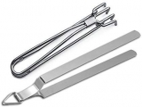 Dynore Stainless Steel Chapati Roti Chimta With Pakkad Utensil Holder, 1 Ounce (Ds_1076)