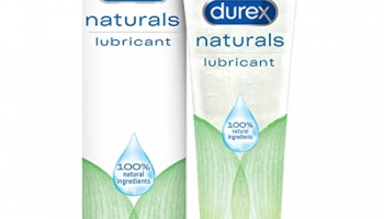 Durex Lube Naturals Intimate Lubricant Gel For Men & Women – 100 Ml | 100% Natural Ingredients | Compatible With Condoms & Toys, White, 100 Ml (Pack Of 1)