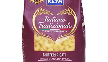 Keya 100% Durum Wheat Chifferi Rigati Pasta, Elbow, 1Kg