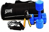 Aurion Fitness Trainer, Workout Equipment, Home Gym Exercise Accessories With Pvc Dumbbells 4 Kg X 2,6Mm Yoga Mat,Adjustable Hand Gripper & Skipping Rope, Multicolor