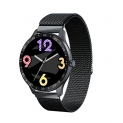 Zebronics Zeb- Fit3220Ch Smart Fitness Watch With Full Touch Tft Round Display, Metal Body, -Day Data Storage, Spo2, Bp & Heart Rate Monitor, Ip68 Water Resistant (Metallic Black Strap)