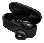 Boat Airdopes 121V2 Tws Earbuds With Bluetooth V5.0, Immersive Audio, Up To 14H Total Playback, Instant Voice Assistant, Easy Access Controls With Mic And Dual Tone Ergonomic Design(Active Black)