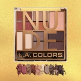 L.A Colors 10 Color Eyeshadow Palette, Nude, 16G