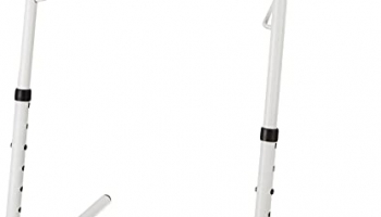 Amazon Brand – Solimo Swerve Height Adjustable Laptop & Utility Table With Cup Holder (Plastic ,White)