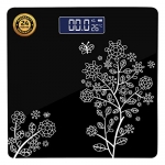 Beatxp Floral Digital Bathroom Weighing Scale With Lcd Panel & Thick Tempered Glass, Electronic Weight Machine For Human Body – 2 Year Warranty