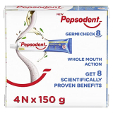 Pepsodent Germicheck 8 Actions, Whole Mouth Toothpaste With Anti-Germ Formula, Clove And Neem Oil, 600 G