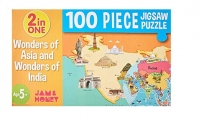 Amazon Brand – Jam & Honey Wonders Of Asia And Wonders Of India Puzzle (100 Pieces)