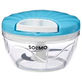 Amazon Brand – Solimo Plastic 500 Ml Large Vegetable Chopper With 3 Blades, Blue