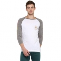 Red Tape Men’S Striped Regular Fit T-Shirt (Rpf0145A_White Grey L)