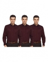 Amazon Brand – Symbol Men’S Solid Regular Formal Shirt (Pack Of 3) (Ss20-Sym-Fs-01_Epp-1C_Wine 39)
