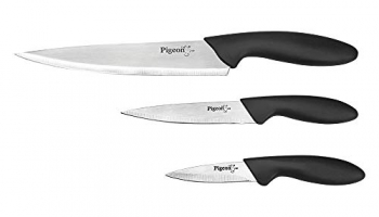 Pigeon By Stovekraft Stainless Steel Kitchen Knives Set, 3-Pieces, Multicolor