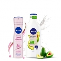 Nivea Pearl And Beauty Deodorant 48Hours, 150Ml And Nivea Naturally Good, Natural Avocado Body Lotion, 200 Ml