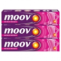 Moov Fast Pain Relief Cream – 50G (Pack Of 3) | Suitable For Back Pain, Muscle Pain, Joint Pain, Knee Pain | 100% Ayurvedic Formula | Suitable For Sports & Gym Related Injuries