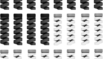 Inefable (24 Pcs) Multicoloured Protection Spiral Cable & Wire Protectors Spring Wire For All Wired Accessories For Usb Charger, Data Cable, Earphone, Elastic Cord Saver-(Black & Grey-24Pcs)