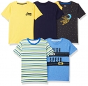 Amazon Brand – Jam & Honey Boy’S Regular T-Shirt (Aw20Bts-Hs-Po5_Multicolor 2 5-6 Years)