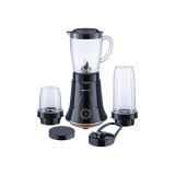 Bajaj Nx-01, Powerful 300W Mixer Grinder, Blender, Juicer And Smoothie Maker With Sipper And Store Lids, 3 Jars, Black, Regular