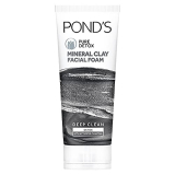 Pond’S Pure Detox Mineral Clay Activated Charcoal, 4X Oil Absorbing, Detoxifying, For Oil Free Instant Glow, Face Wash 90 G