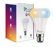 Syska Smart Pumpkin Wi-Fi 9 W Led B22D Bulb 3In1 Cct (Color 3000K-4000K-6500K)