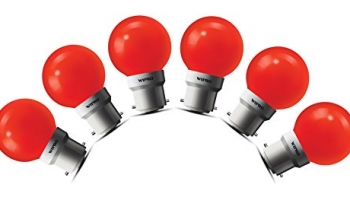 Wipro Safelite N10006 B22 0.5-Watt Led Night Lamp (Pack Of 6, Blue)