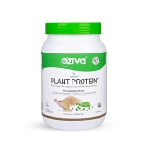 Oziva Organic Plant Protein Powder For Men & Women Vegan Protein Organic Pea Protein Isolate + Organic Brown Rice Protein Soy Free) For Daily Fitness (1 Kg)