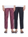 Diverse Men’S Plus Size Regular Pyjama Bottom (Pack Of 2) Grey, Wine