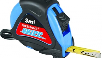 Freemans Gripp 3M:16Mm Steel Inchi Measuring Tape (Blue) With Click Action Front Lock And Belt Clip