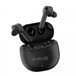 Lava Probuds 21 45 Hrs Playtime With 60Mah Bull Battery Bluetooth Truly Wireless In Ear Earbuds With Mic Touch Control Type-C Fast Charging, Voice Assistant & Ipx4 (Black)
