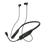 Wings Phantom1000 Gaming Neckband With Detachable Mic, 60 Hours Massive Playtime, 40Ms Low Lag, 5.2 Latest Bluetooth, 15M Radius Coverage, Flash Charging With Gaming Led Aesthetics