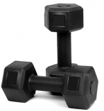Fitbox Sports 2Kg Exlusive Octa Pvc Dumbbells (1Kg X 2) Black