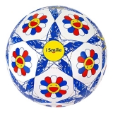 Vicky Smash Football Hand Sewn Synthetic 3-Ply Design Ideal For Outdoor Soccer Practicing & Training- Black & White, Size-5
