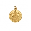 Bangalore Refinery 2 Gram Round Lakshmi 24K (999) Yellow-Gold Pendant