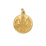 Bangalore Refinery 2 Gram Round Lakshmi 24K (999) Yellow-Gold Pendant