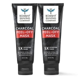 Bombay Shaving Company Activated Charcoal Peel Off Mask With 5X Detoxifying Power, Fights Pollution And De-Tans Skin, 2 X 100 G (Value Pack Of 2)