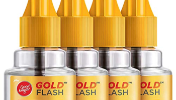 Good Knight Gold Flash Liquid Vapourizer | Mosquito Repellent Refill | Pack Of 4 (45Ml Each)