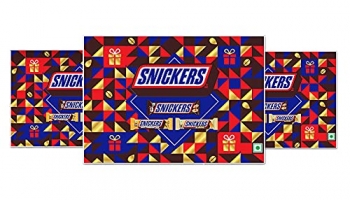 Snickers Premium Chocolate Gift Pack | 3 Snickers Miniatures | 2 Snickers Peanut & Butterscotch Bars | 1 Snickers Almond Bar | 150G – Pack Of 3