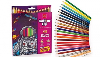 Cello Colourup Colour Pencil Set | Pack Of 24 Colour Pencils |Bright And Strong Colours Pencils | Non-Toxic Colouring Set |Safe Colour Pencils For Children | Cello Colour Pencils
