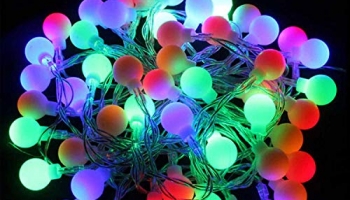 Archies Lights For Home Decoration | Christmas Lights | Led Light Fairy String Strip Lights Decoration 20 Leds 4 Meters Bubble Balls Fairy Light (Multicolor Ac Plug In Powered) _64