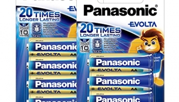 Panasonic Evolta Alkaline Aa Battery, Pack Of 8