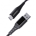 Ambrane 60W / 3A Fast Charging Output Cable With Type-C To Usb For Mobile, Neckband, True Wireless Earphone Charging, 480Mbps Data Sync Speed, 1M Length (Act – Az10, Black)