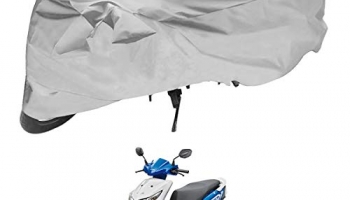 Kandid Silver Dust And Water Resistant Bike Cover For Honda Dio With Double Mirror Pocket, Silver